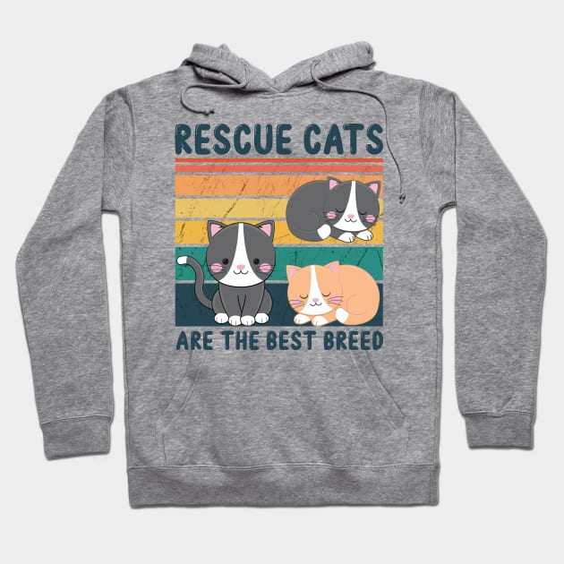 Rescue Cats Are The Best Breed Hoodie by DragonTees